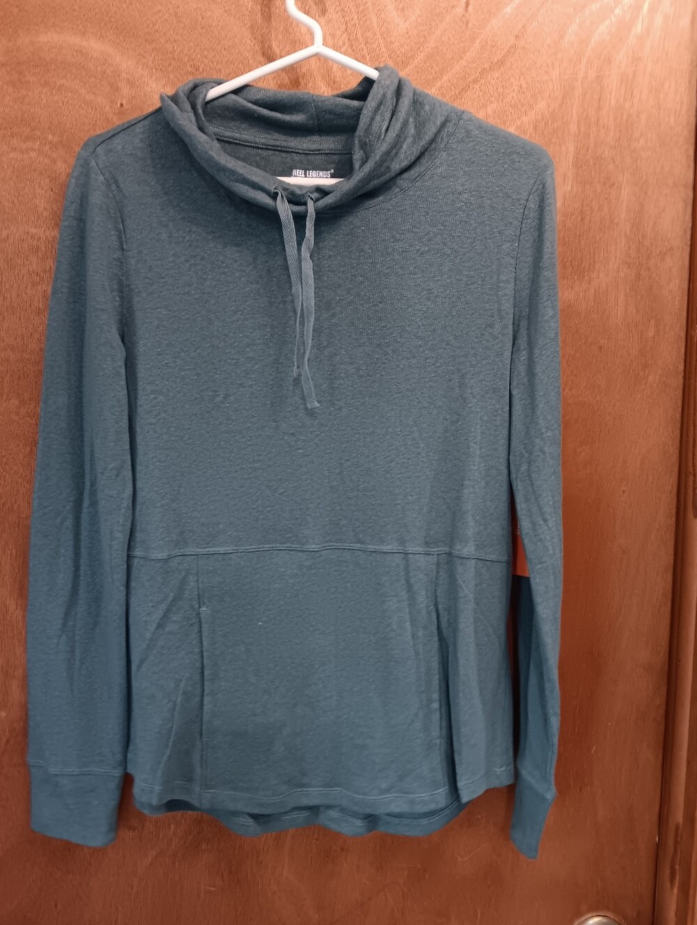 Breezy Layers Women's Teal Long-Sleeve Cowl Neck Sweater